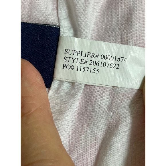 CHAPS Pink/White Abstract Floral Skirt Size 14 Cotton With Cotton Lining Gored - Picture 7 of 9